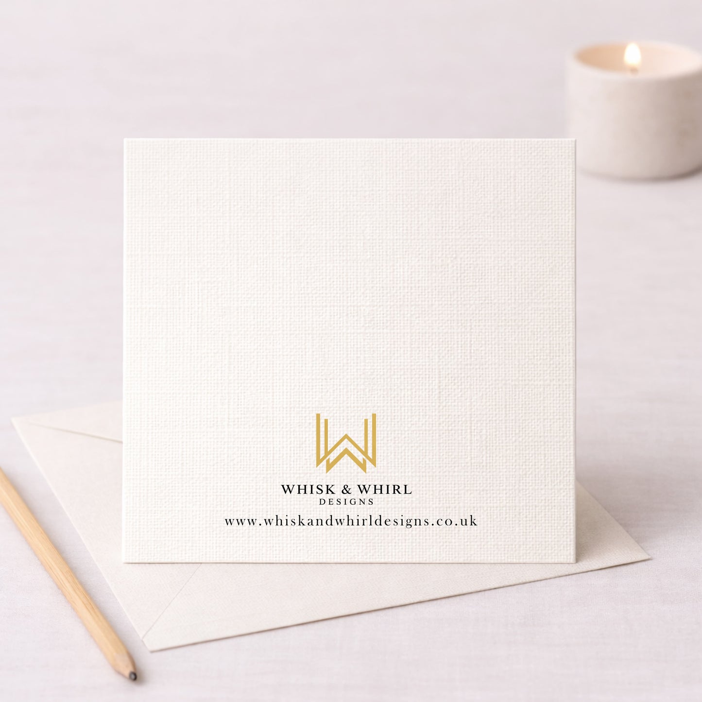 Sending Love and Gentle Thoughts Card | Metallic Heart | Luxury Ivory Linen Card