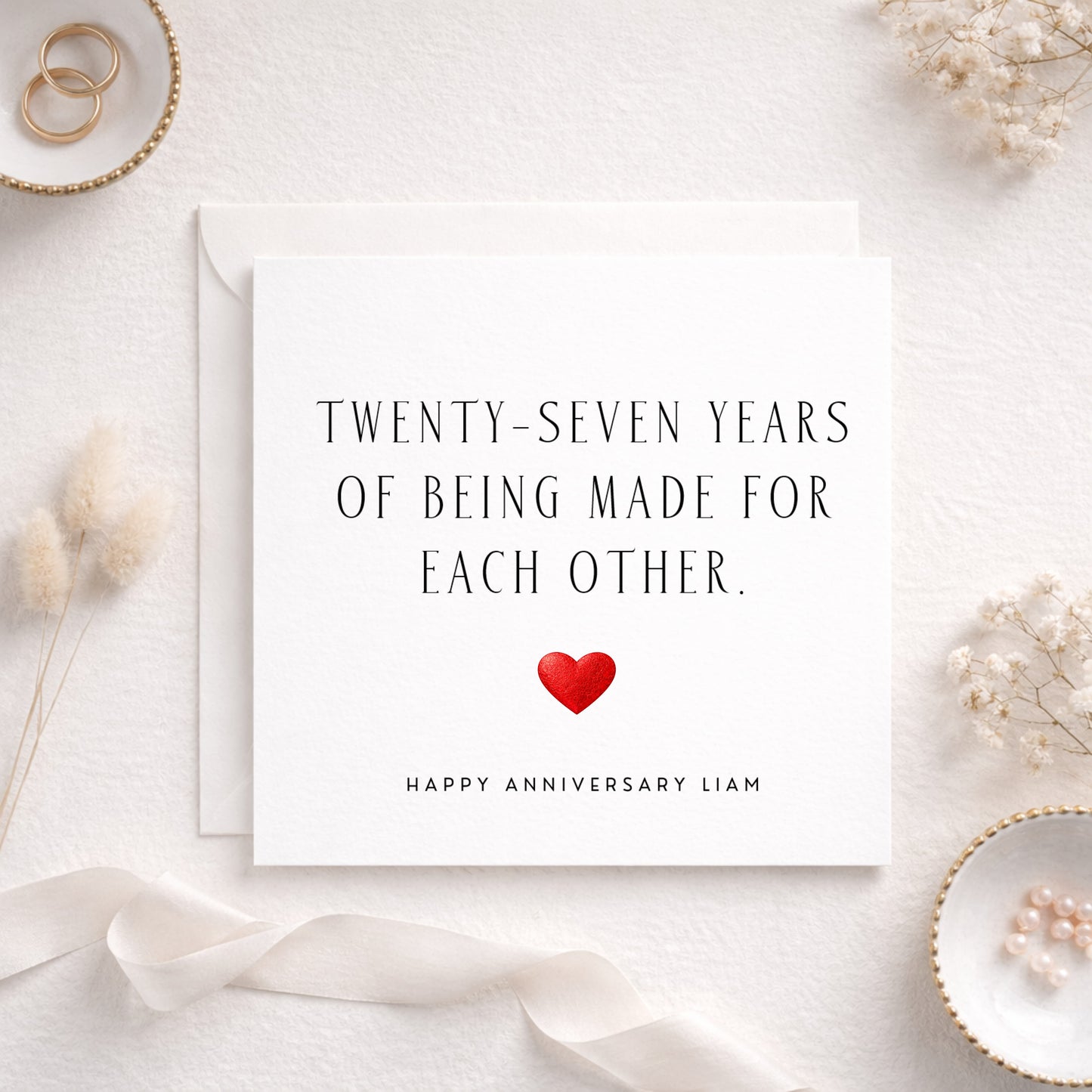 27 Years Together – Personalised Anniversary Card