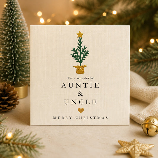 Christmas Card for Auntie & Uncle — Merry Christmas
