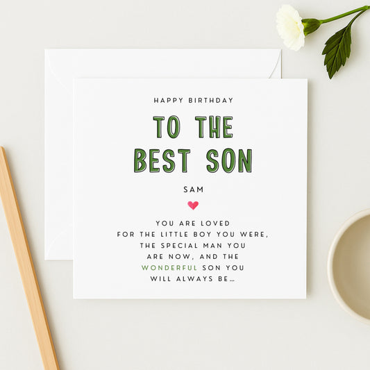Happy Birthday to the Best Son – Personalised Birthday Card
