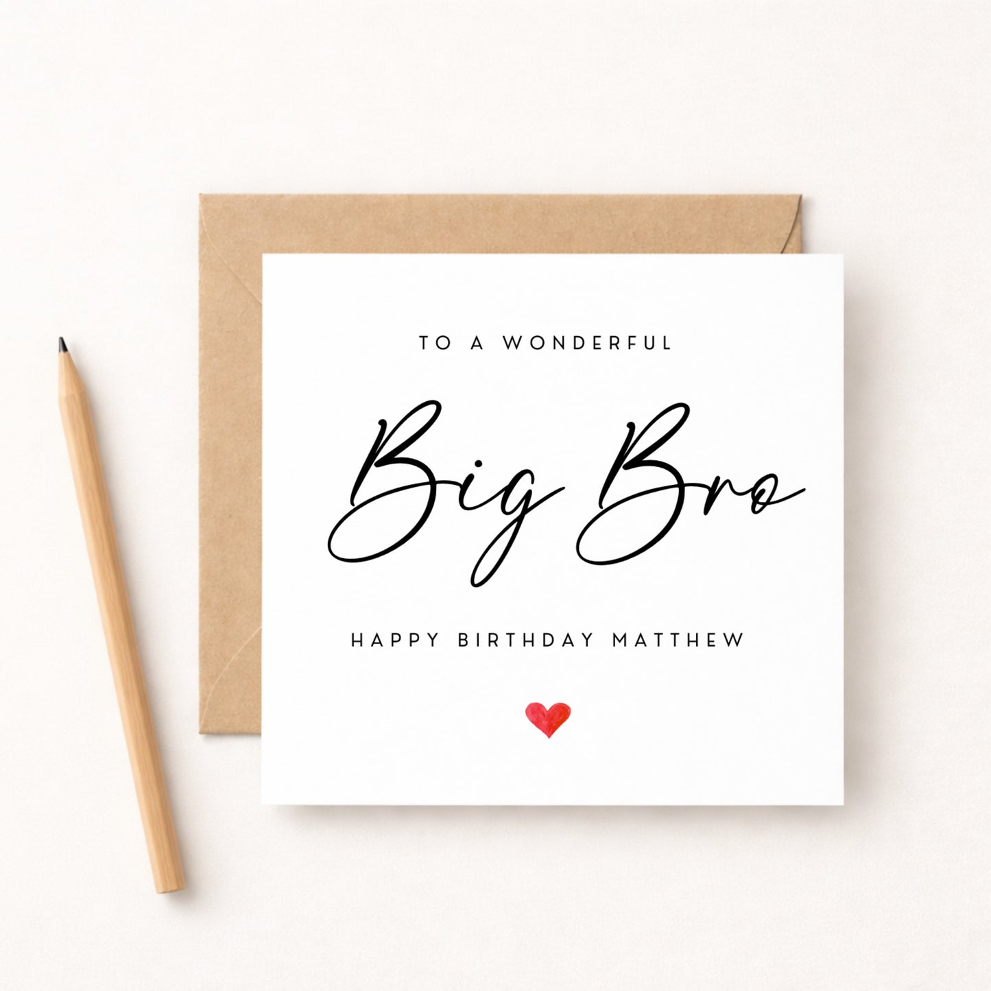 Big Bro Birthday Card – Personalised with Name