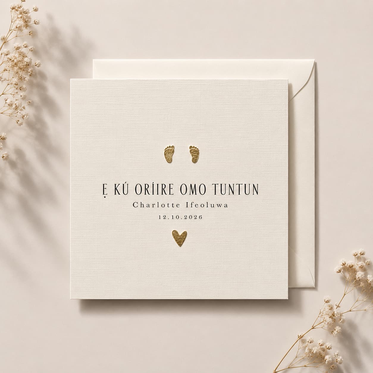 Yoruba New Baby Card |  E Kú Oríire Omo Tuntun