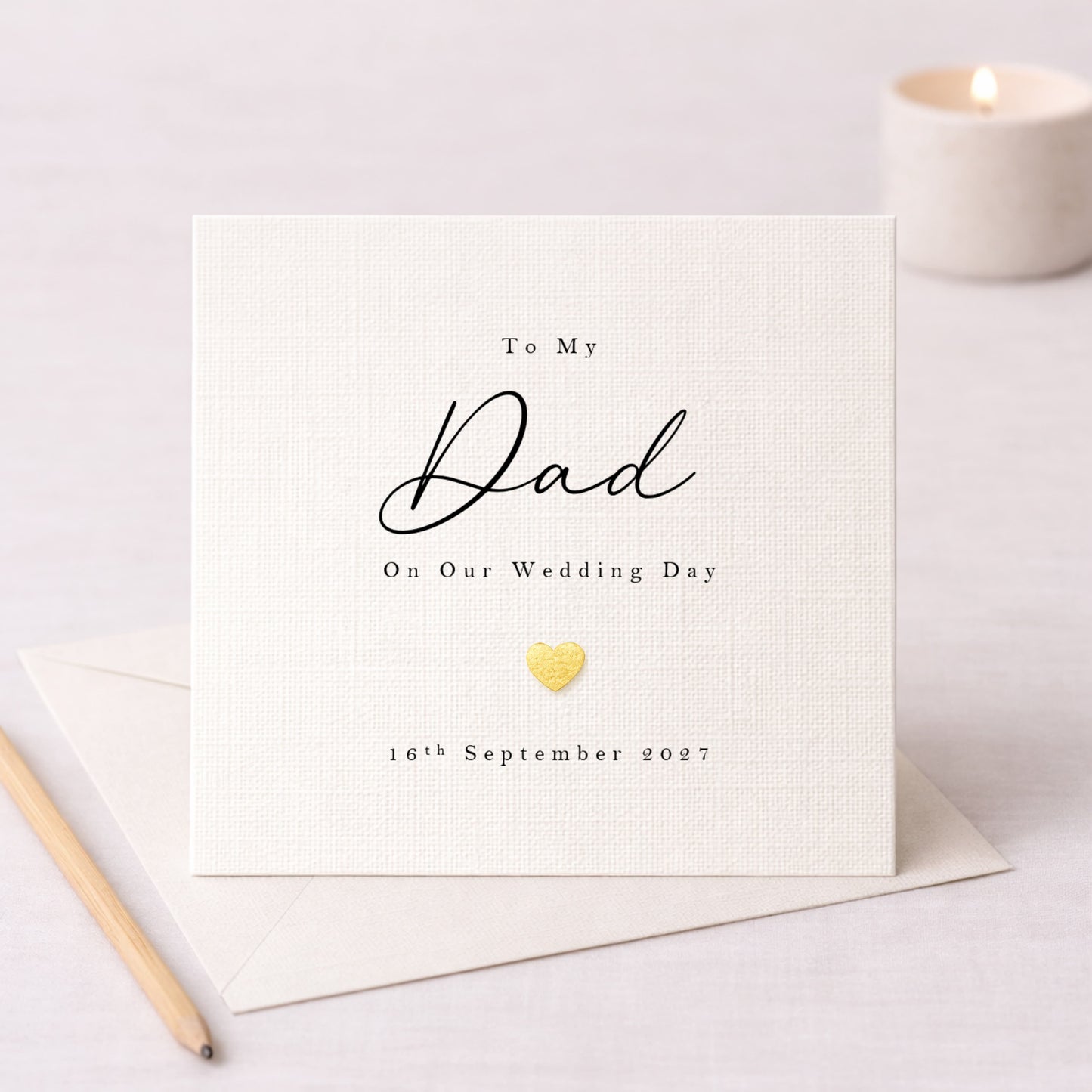 To My Dad On Our Wedding Day – Personalised Card