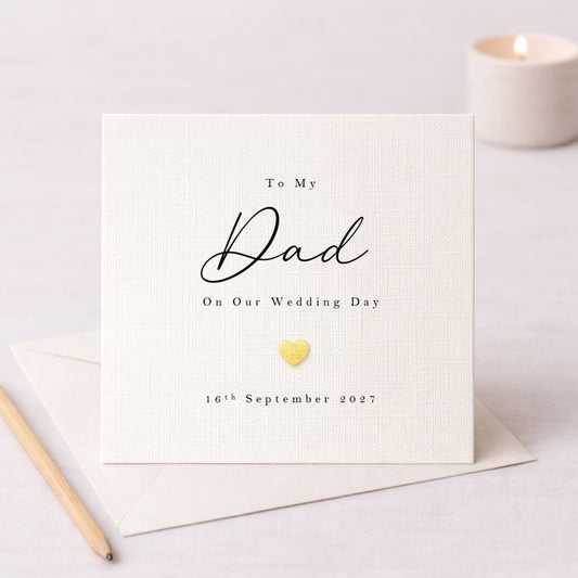 To My Dad On Our Wedding Day – Personalised Card