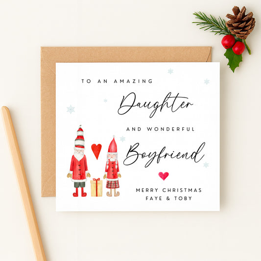 Christmas Card for Daughter and Boyfriend – Personalised