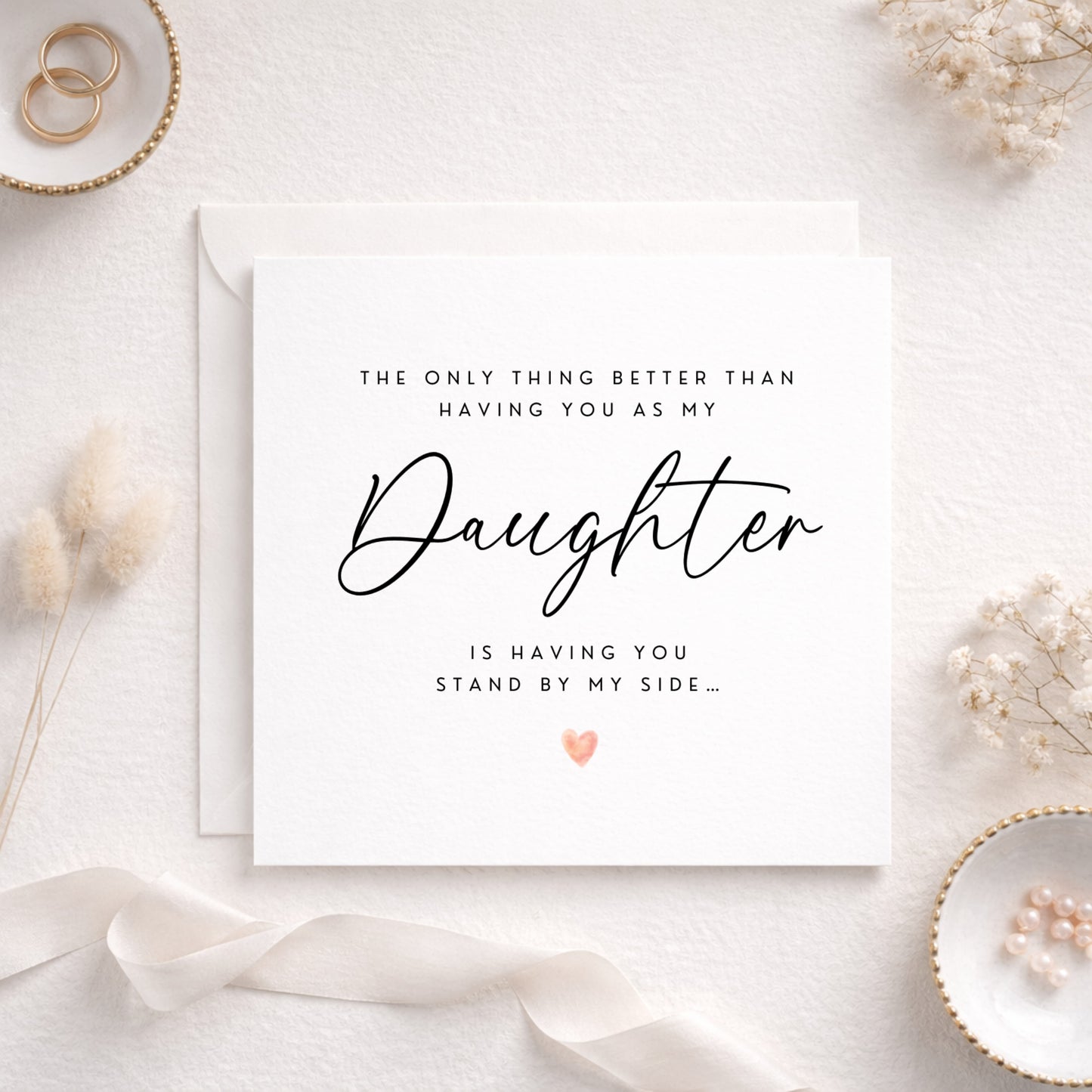 Daughter Wedding Proposal Card — Will You Be My Maid of Honour / Bridesmaid / Flower Girl?
