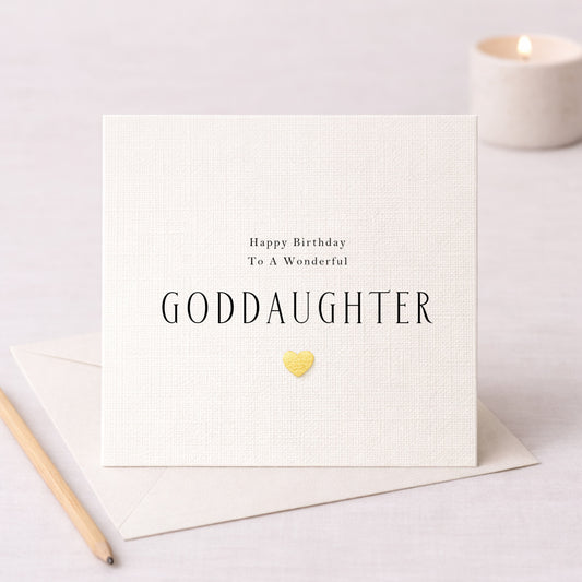 Happy Birthday to a Wonderful Goddaughter – Card