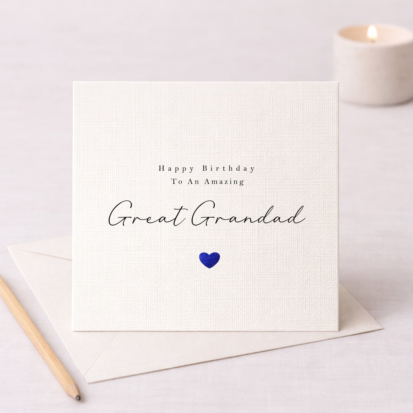 Happy Birthday Great Grandad Card | Metallic Heart | WW1807