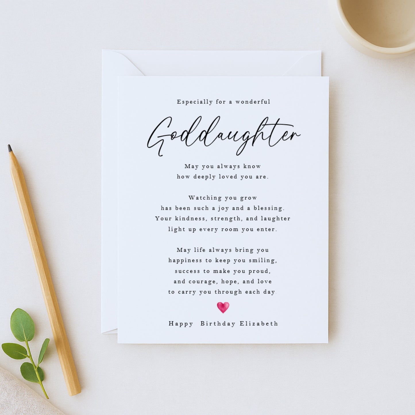 Goddaughter Birthday Card – Personalised