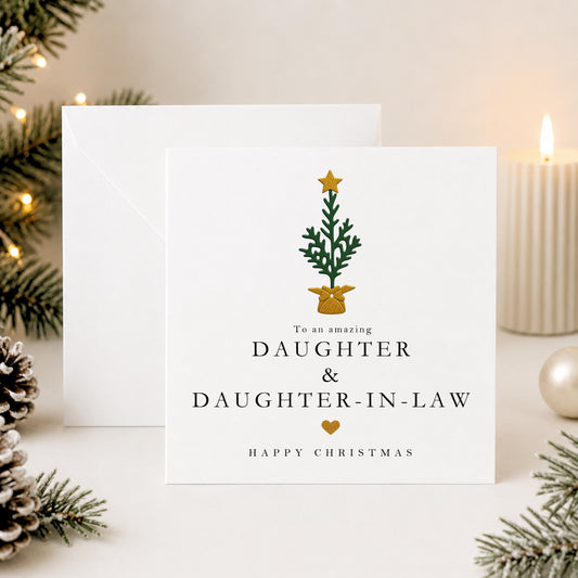 Christmas Card for Daughter & Daughter-in-Law — Happy Christmas