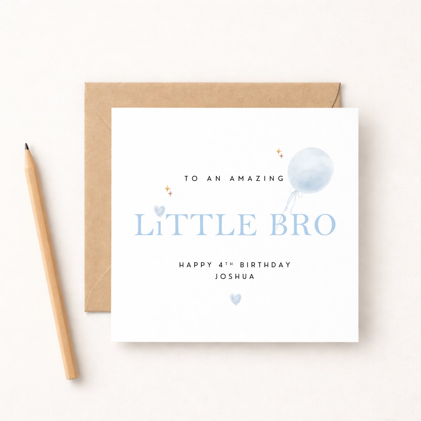 Little Bro Birthday Card | Personalised Brother Birthday Card