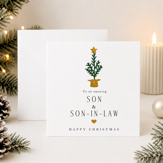 Christmas Card for Son & Son-in-Law — Happy Christmas