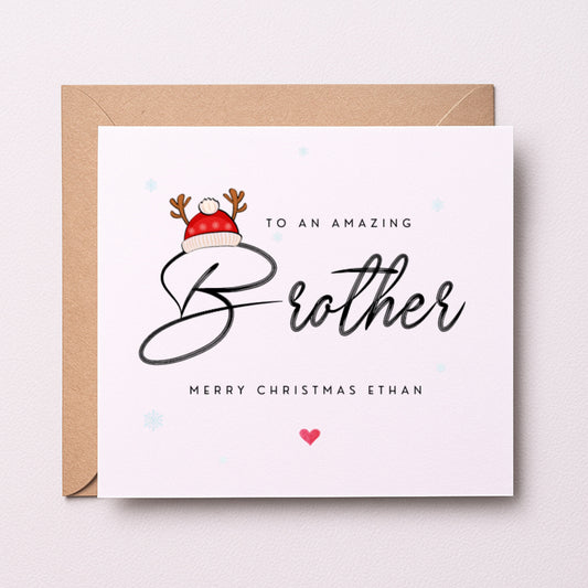 To An Amazing Brother – Personalised Christmas Card