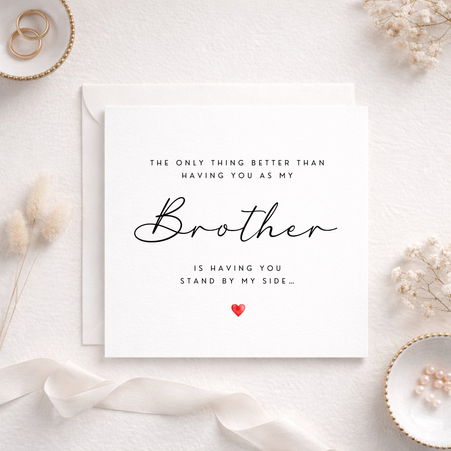 Will You Be My Groomsman / Best Man Card — Brother Wedding Proposal