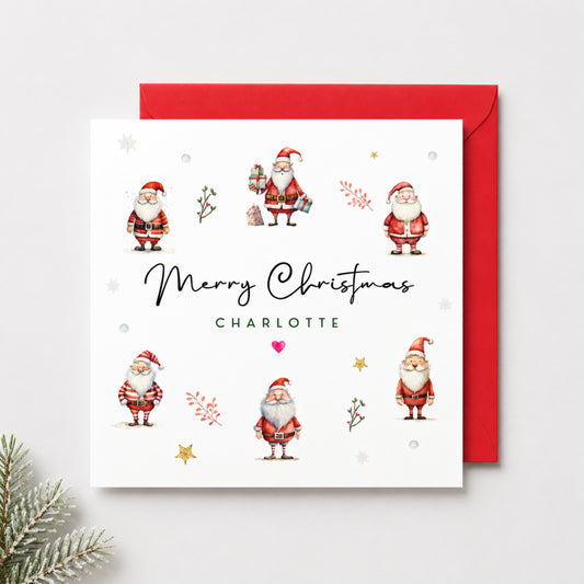 Personalised Santa Christmas Card