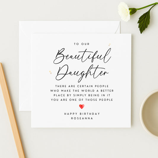 Personalised Birthday Card for Daughter