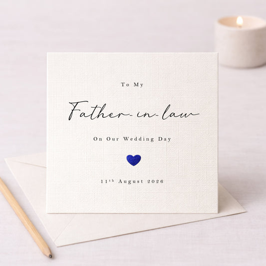 To My Father-in-Law On Our Wedding Day – Personalised Card