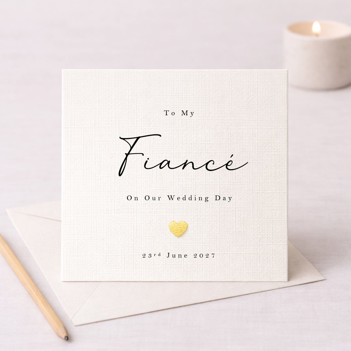 To My Fiancé On Our Wedding Day – Personalised Card