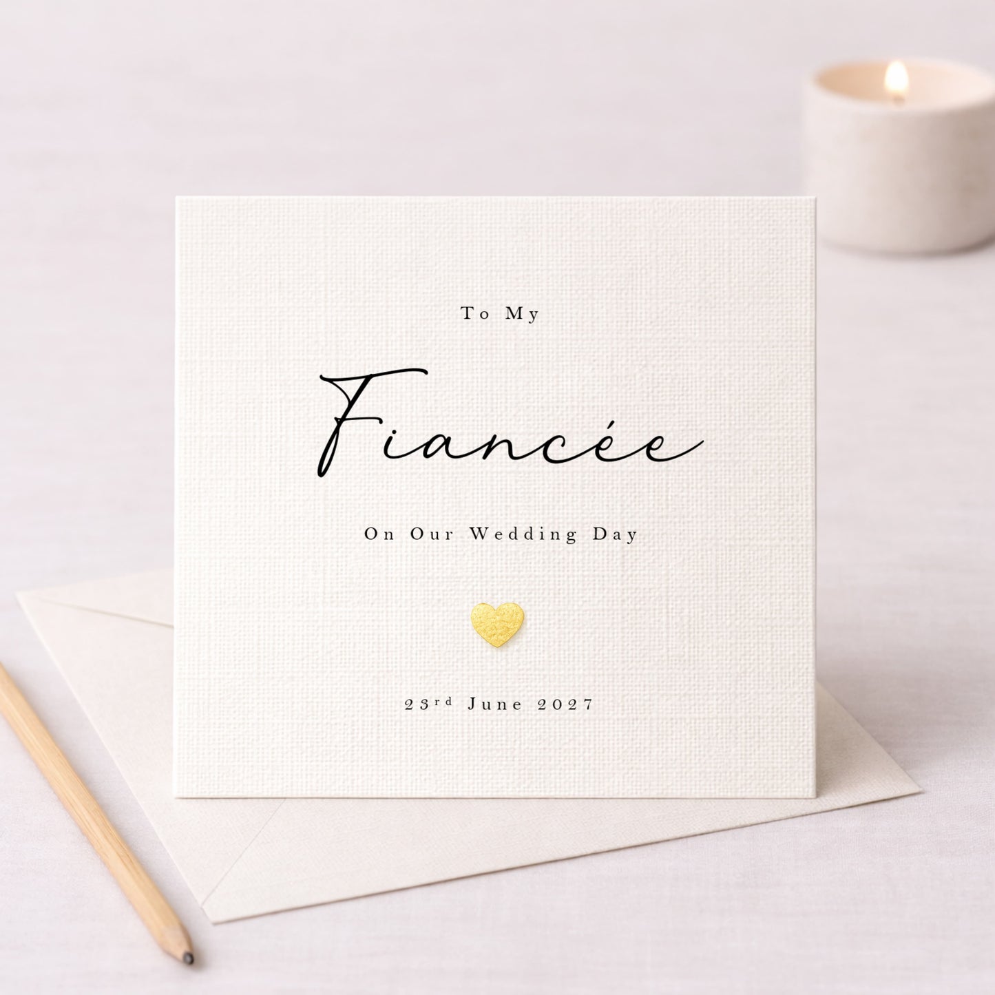 To My Fiancée On Our Wedding Day – Personalised Card