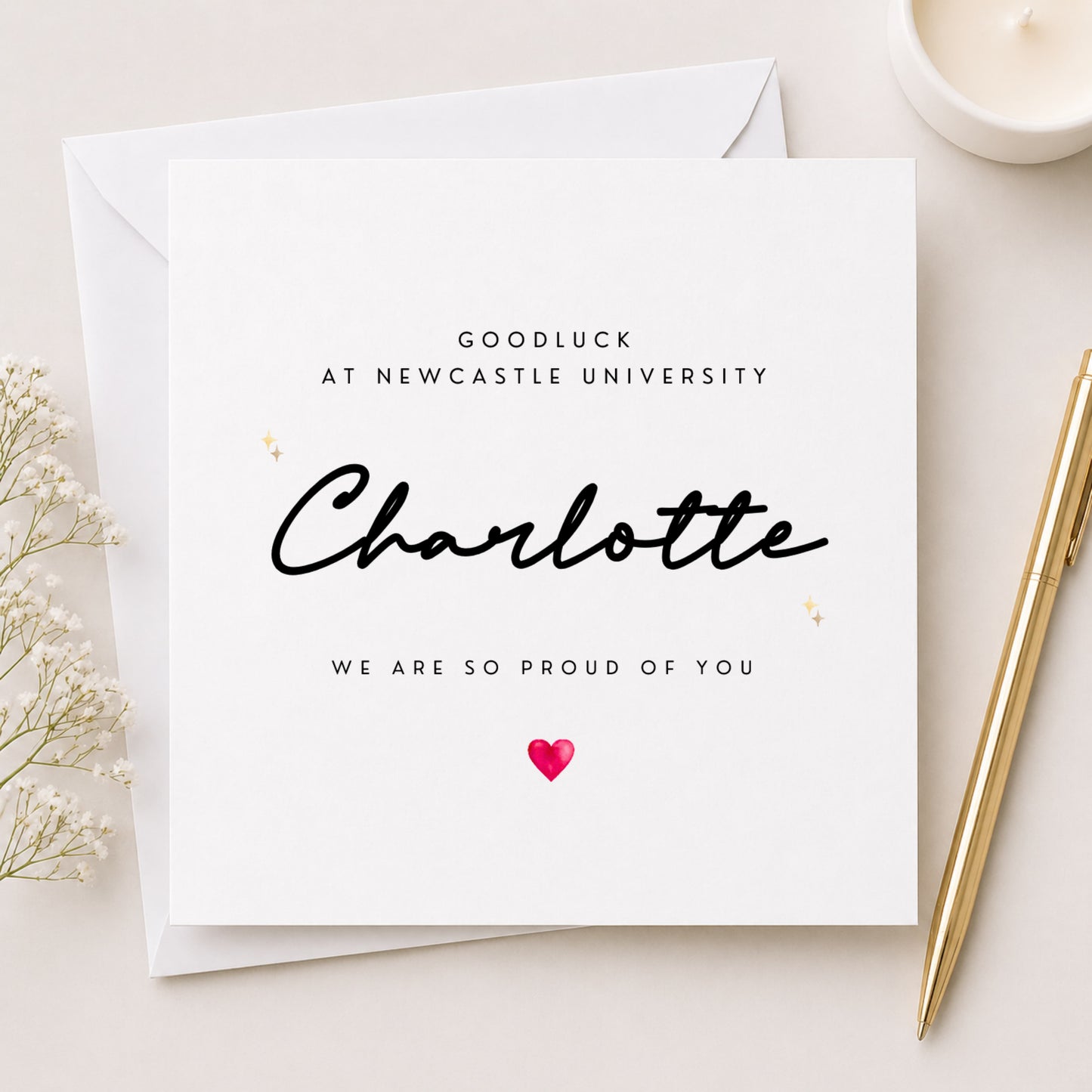 Good Luck at University Card — We Are So Proud of You