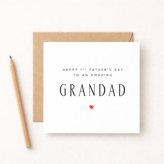 1st Father's Day Card for Grandad