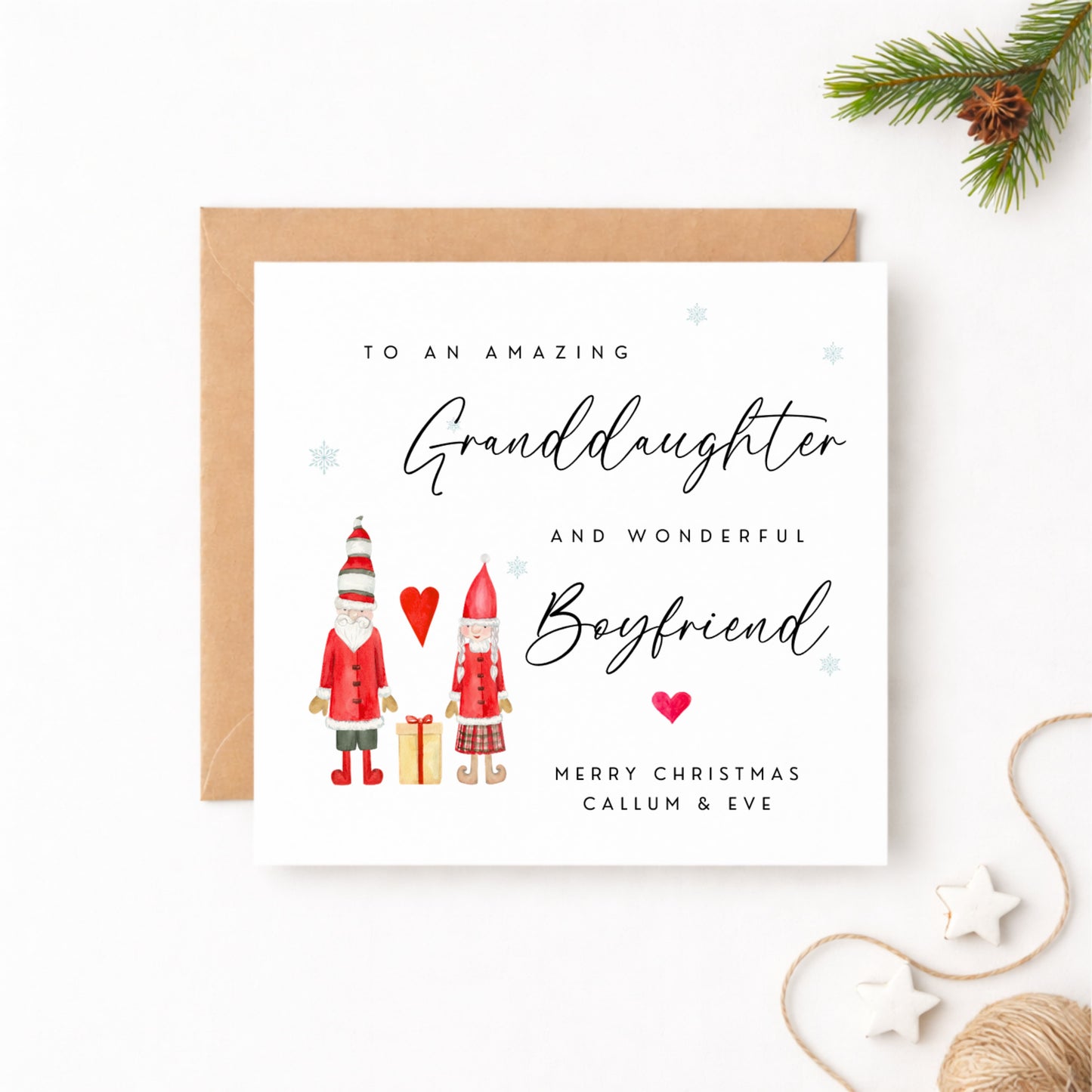 Granddaughter & Boyfriend Christmas Card