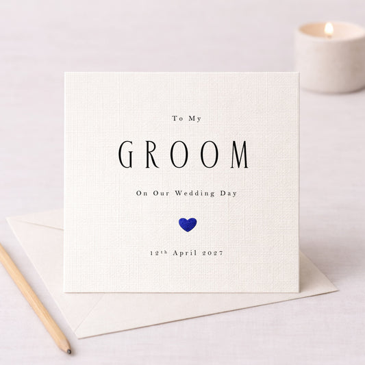 To My Groom On Our Wedding Day – Personalised Card