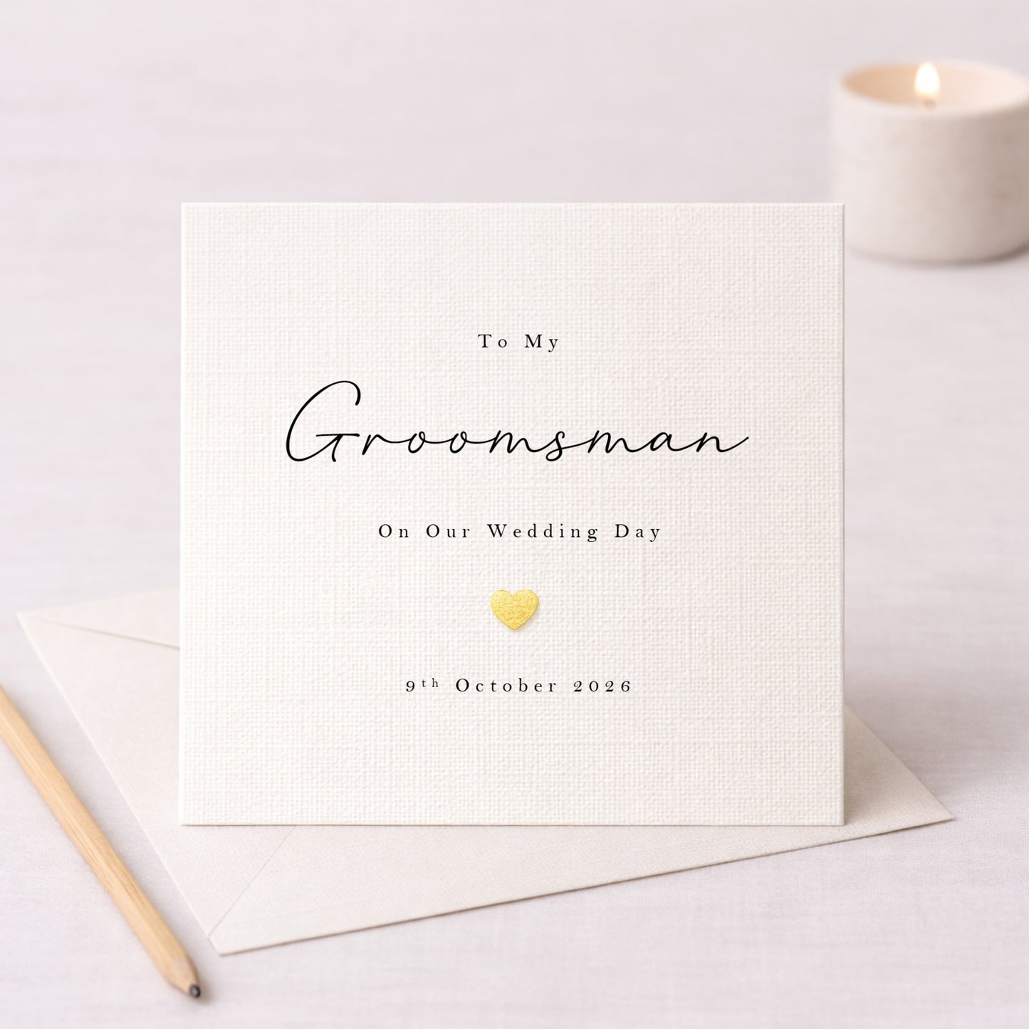 To My Groomsman On Our Wedding Day – Personalised Card
