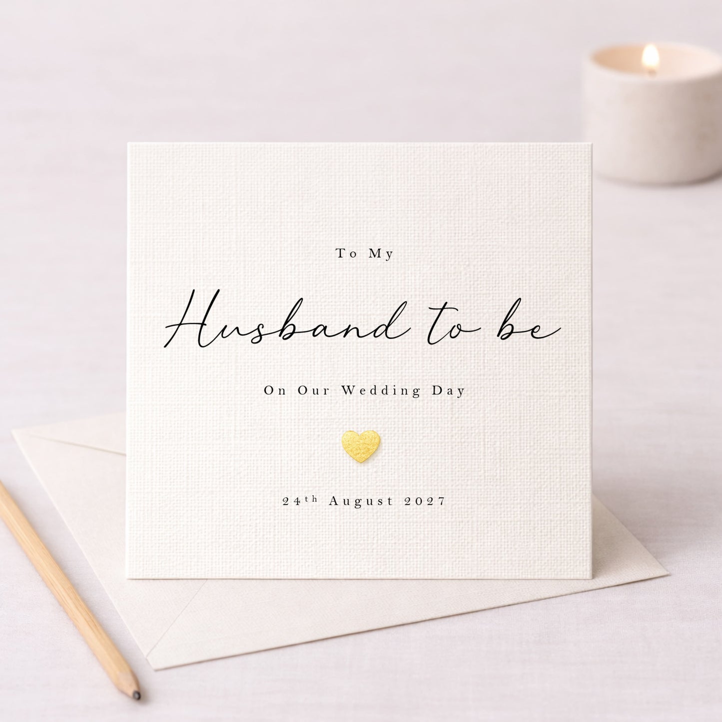 To My Husband to Be On Our Wedding Day – Personalised Card