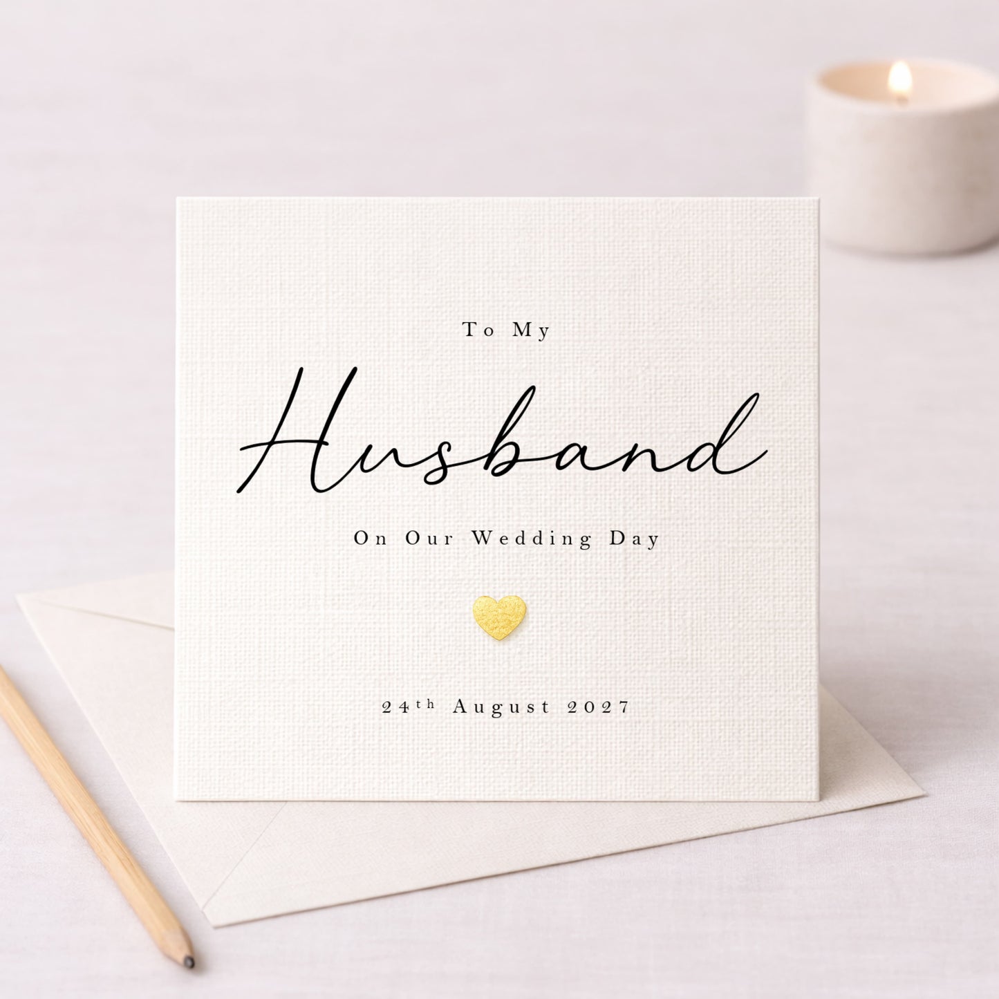 To My Husband On Our Wedding Day – Personalised Card