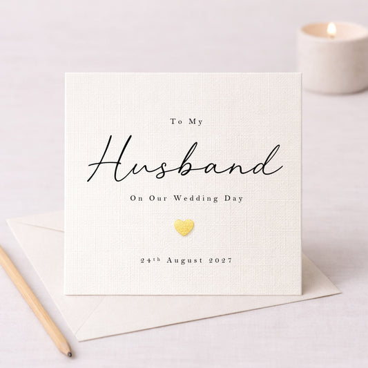 To My Husband On Our Wedding Day – Personalised Card
