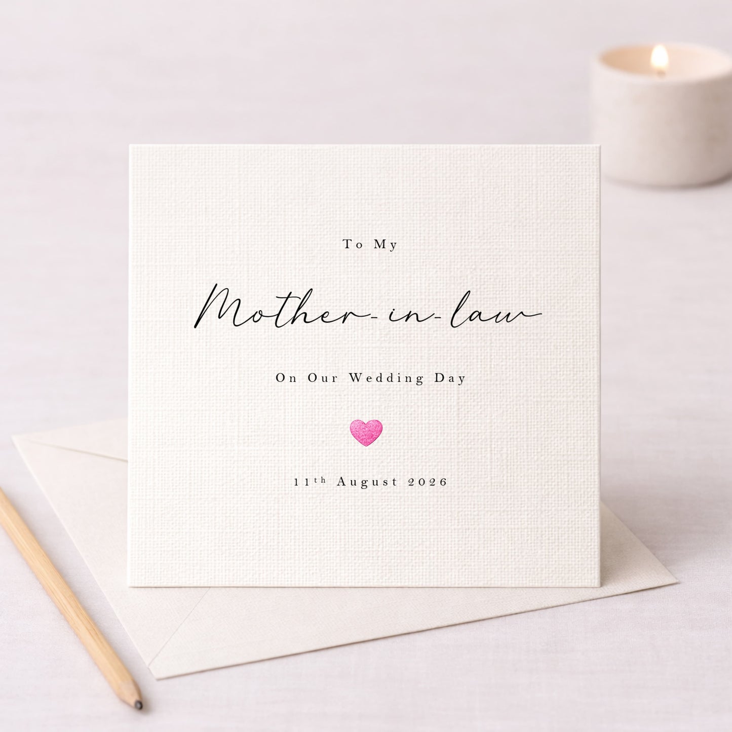 To My Mother-in-Law On Our Wedding Day – Personalised Card