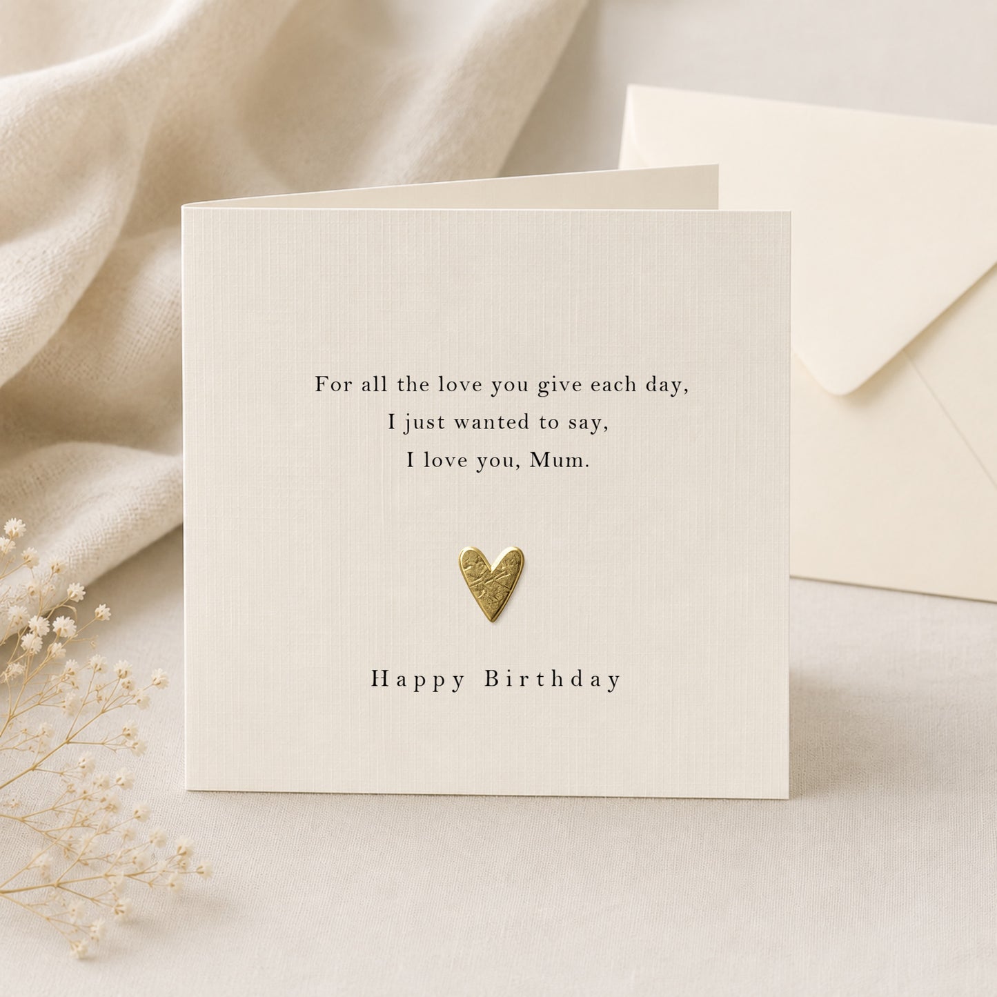 Mum / Mom Birthday Card | Personalised Metallic Heart