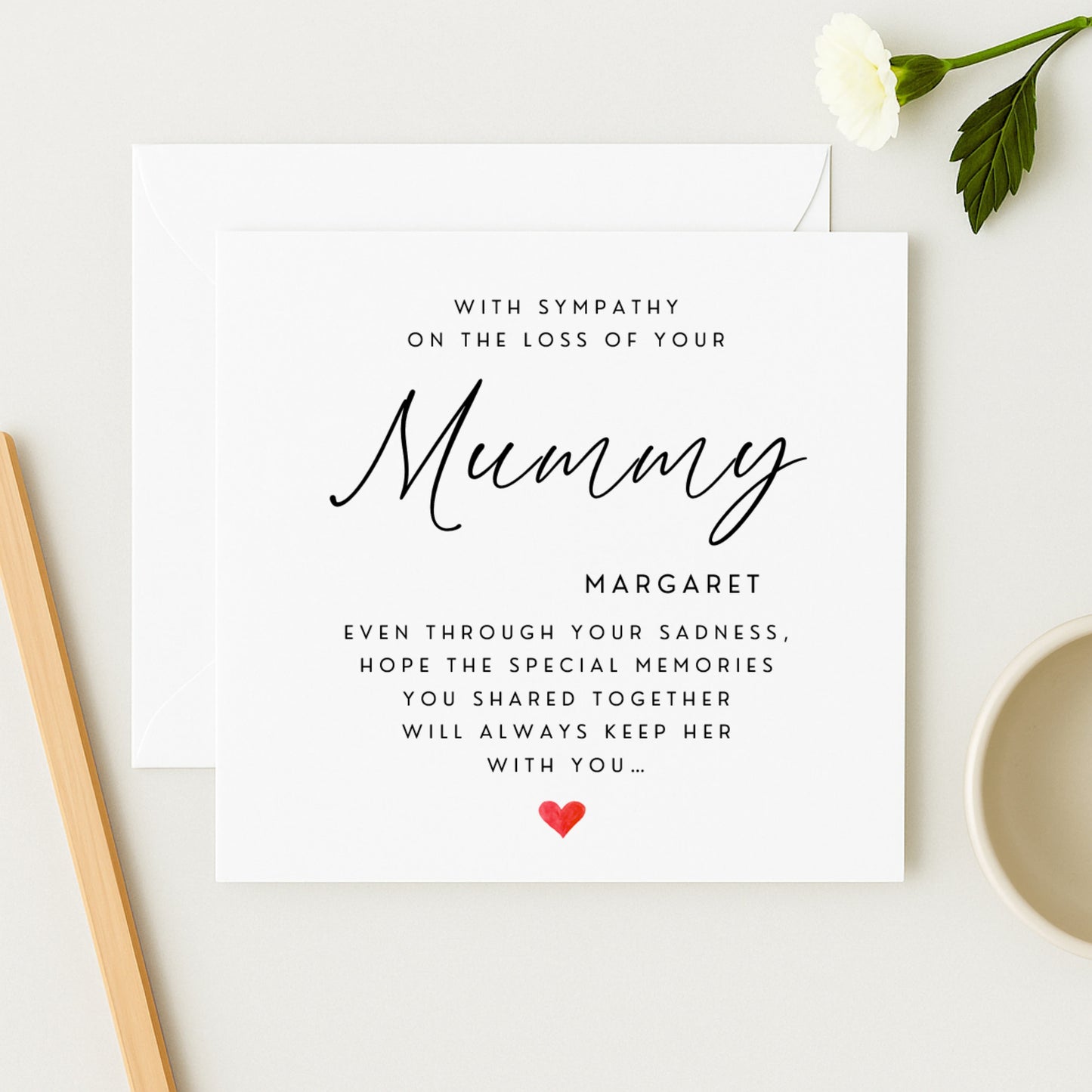 Mummy Sympathy Card | Personalised Bereavement Card