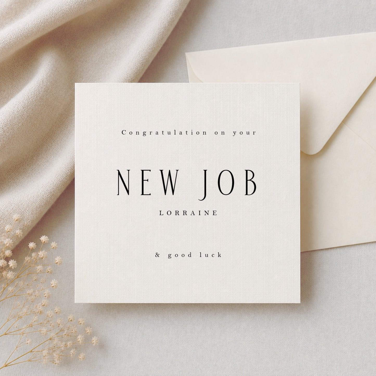Congratulations on Your New Job Card — Personalised
