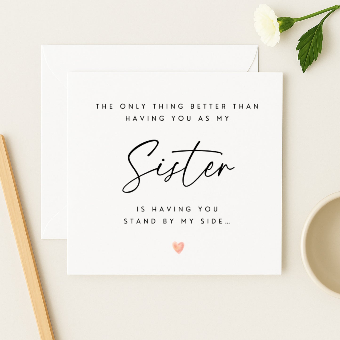 Will You Stand By My Side? | Sister of the Bride Proposal Card