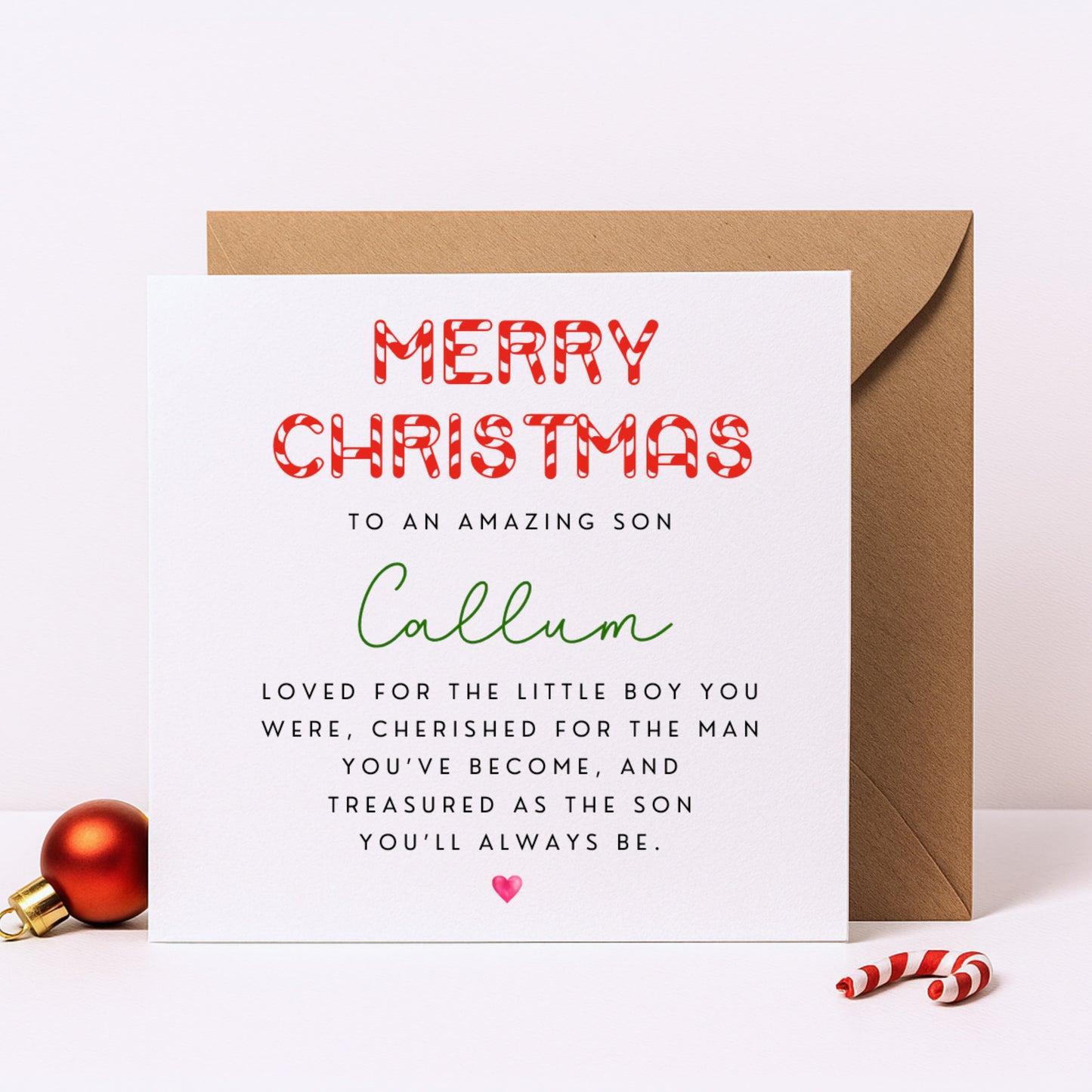 To An Amazing Son – Personalised Christmas Card