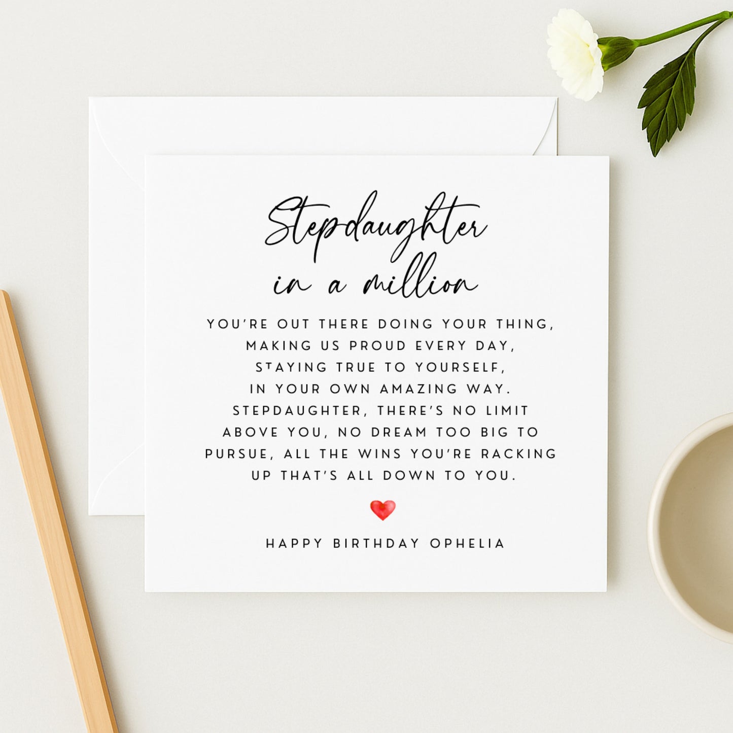 Personalised Stepdaughter Birthday Card | Stepdaughter in a Million