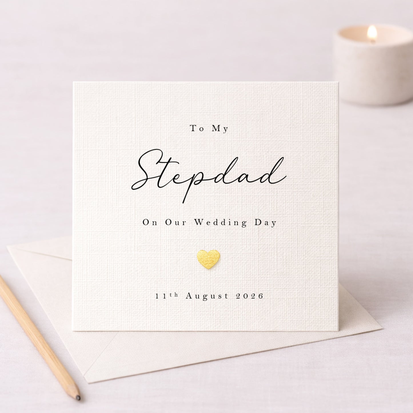 To My Stepdad On Our Wedding Day – Personalised Card