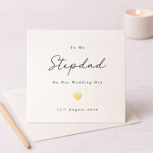 To My Stepdad On Our Wedding Day – Personalised Card