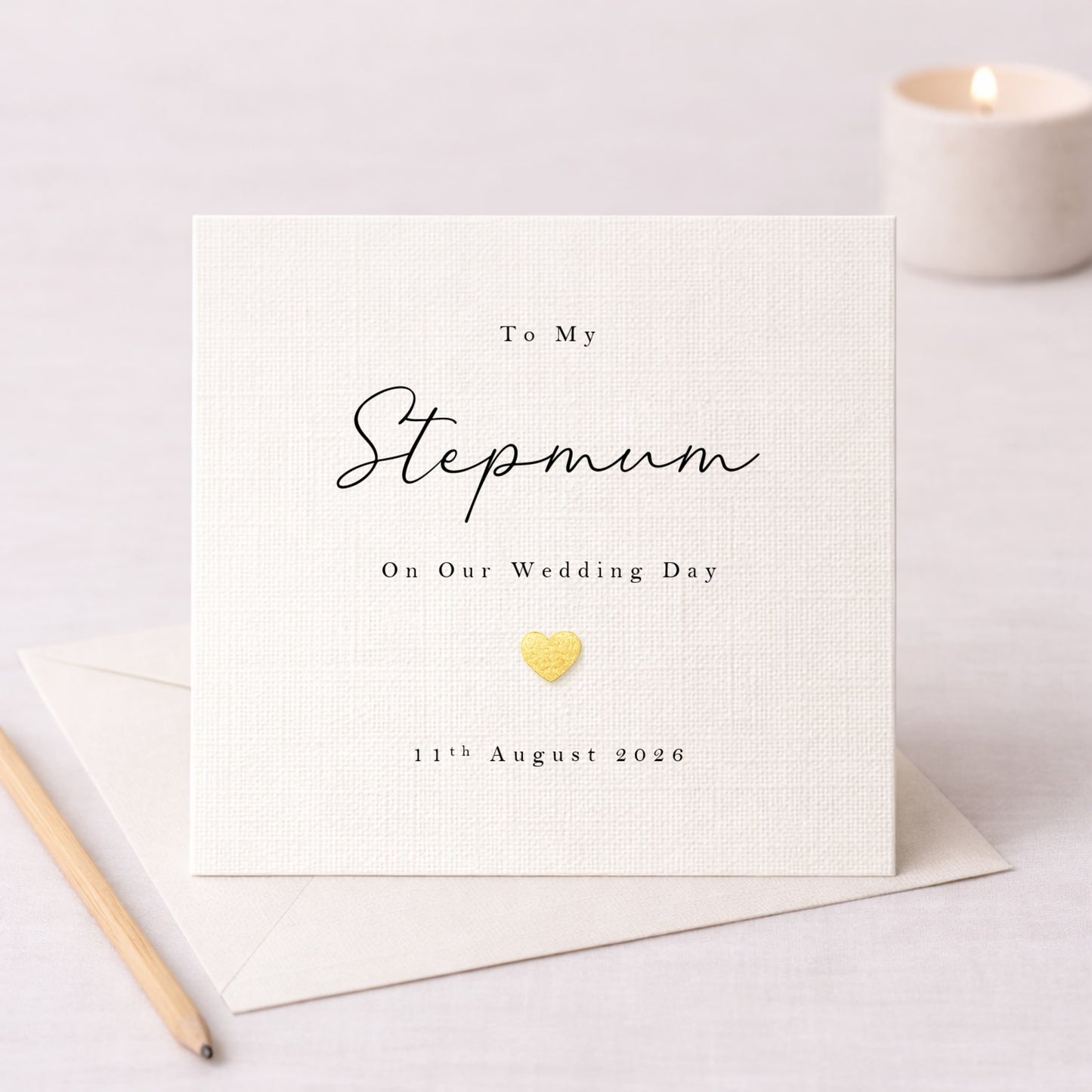 To My Stepmum On Our Wedding Day – Personalised Card