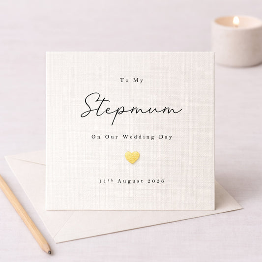 To My Stepmum On Our Wedding Day – Personalised Card