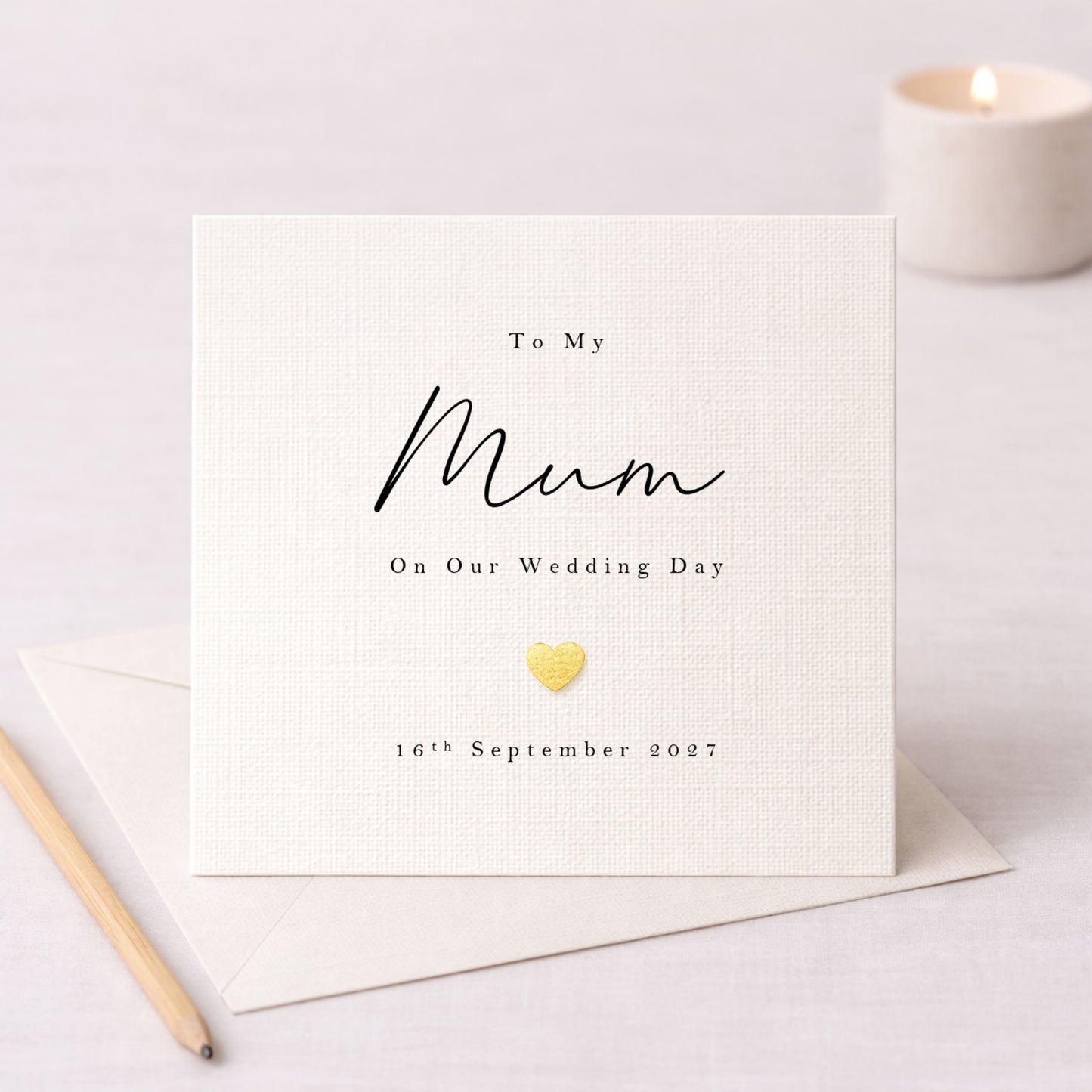 To My Mum On My/Our Wedding Day – Personalised Card
