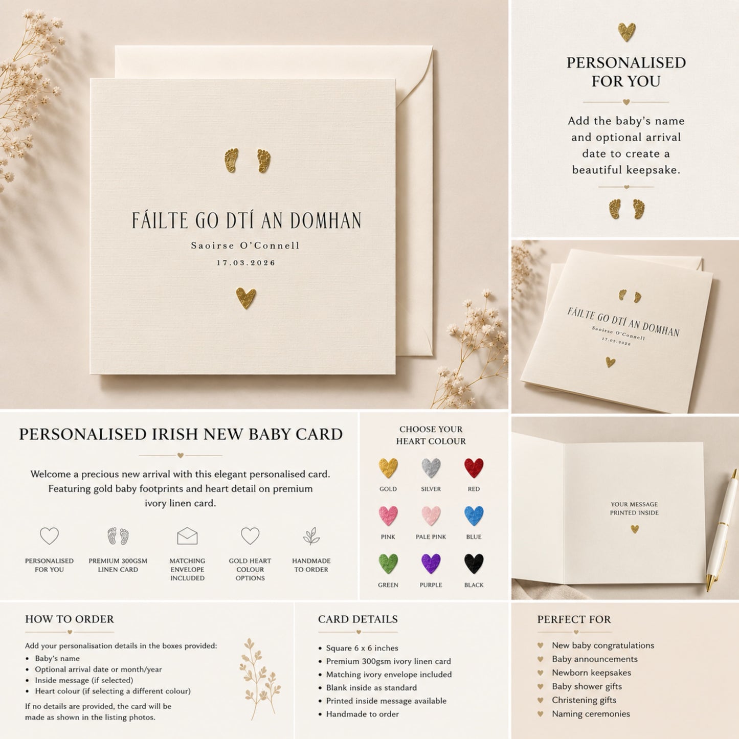 Fáilte Go Dtí An Domhan | Irish New Baby Card