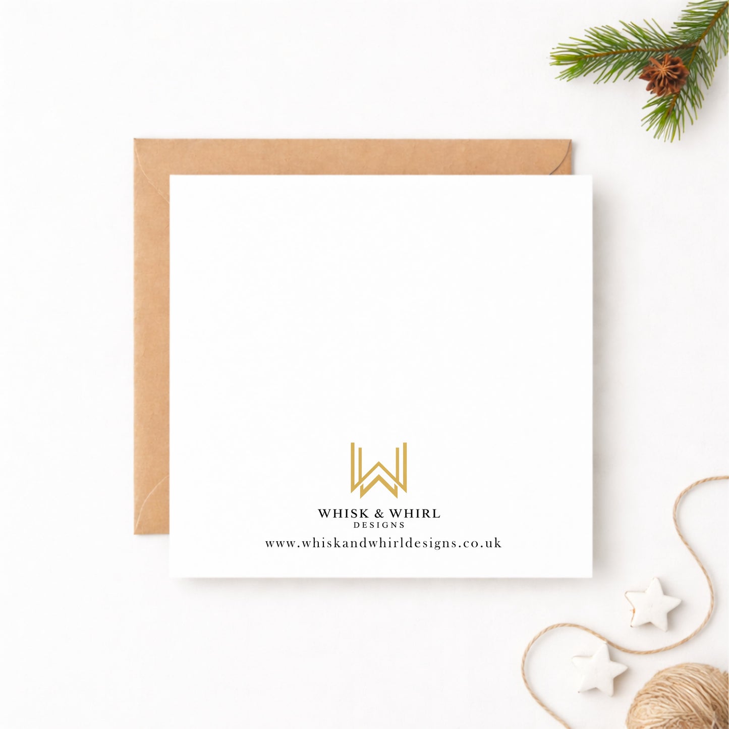 Handmade Stepmum Christmas Card with Gingerbread Man